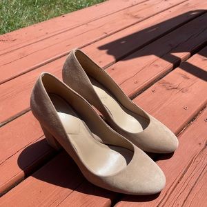 ALDO suede beige heels